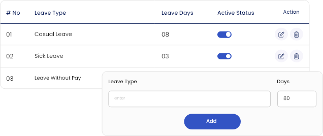 Customize Leave Types