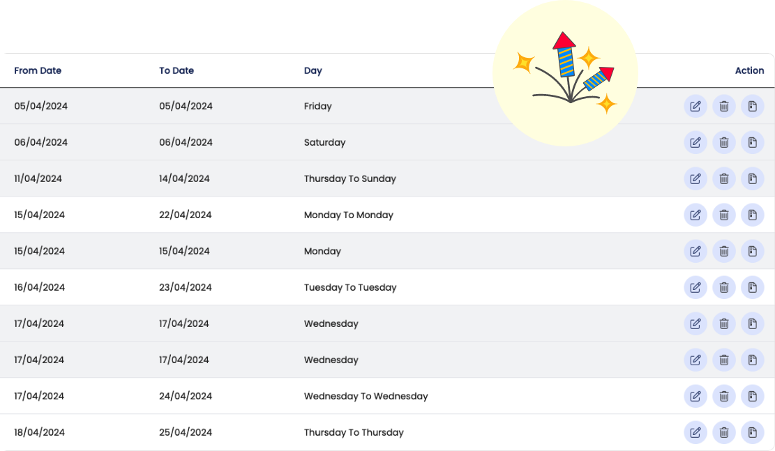 Effortless Holidays Management