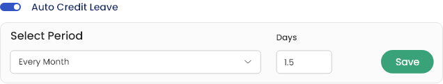Auto Leave Credit